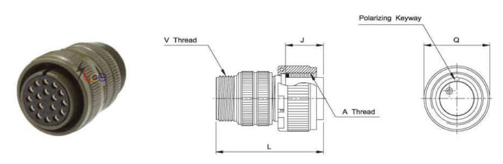 คอนเนคเตอร์แบบกลม รุ่น I/MS3106A Straight Plug