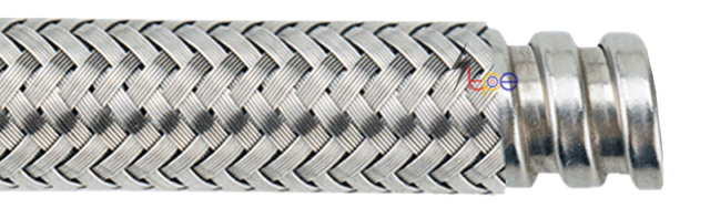 ท่อร้อยสายไฟอ่อนหุ้มเหล็กถัก (Flexible Metal Overbraided Stanless Steel) ท่อร้อยสายไฟอ่อนหุ้มเหล็กถัก (Flexible Metal Overbraided Stanless Steel)