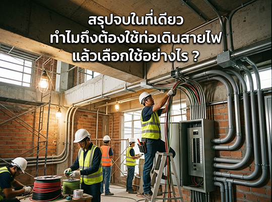Read more about the article สรุปจบในที่เดียว ทำไมถึงต้องใช้ท่อเดินสายไฟ แล้วเลือกใช้อย่างไร ?