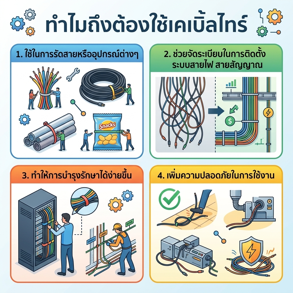 ทำไมถึงต้องใช้เคเบิ้ลไทร์